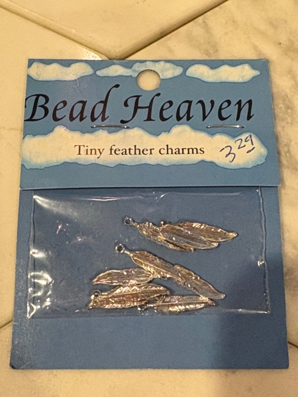 Silver Tiny Feather Charms - Pack of Metal Feather Pendants